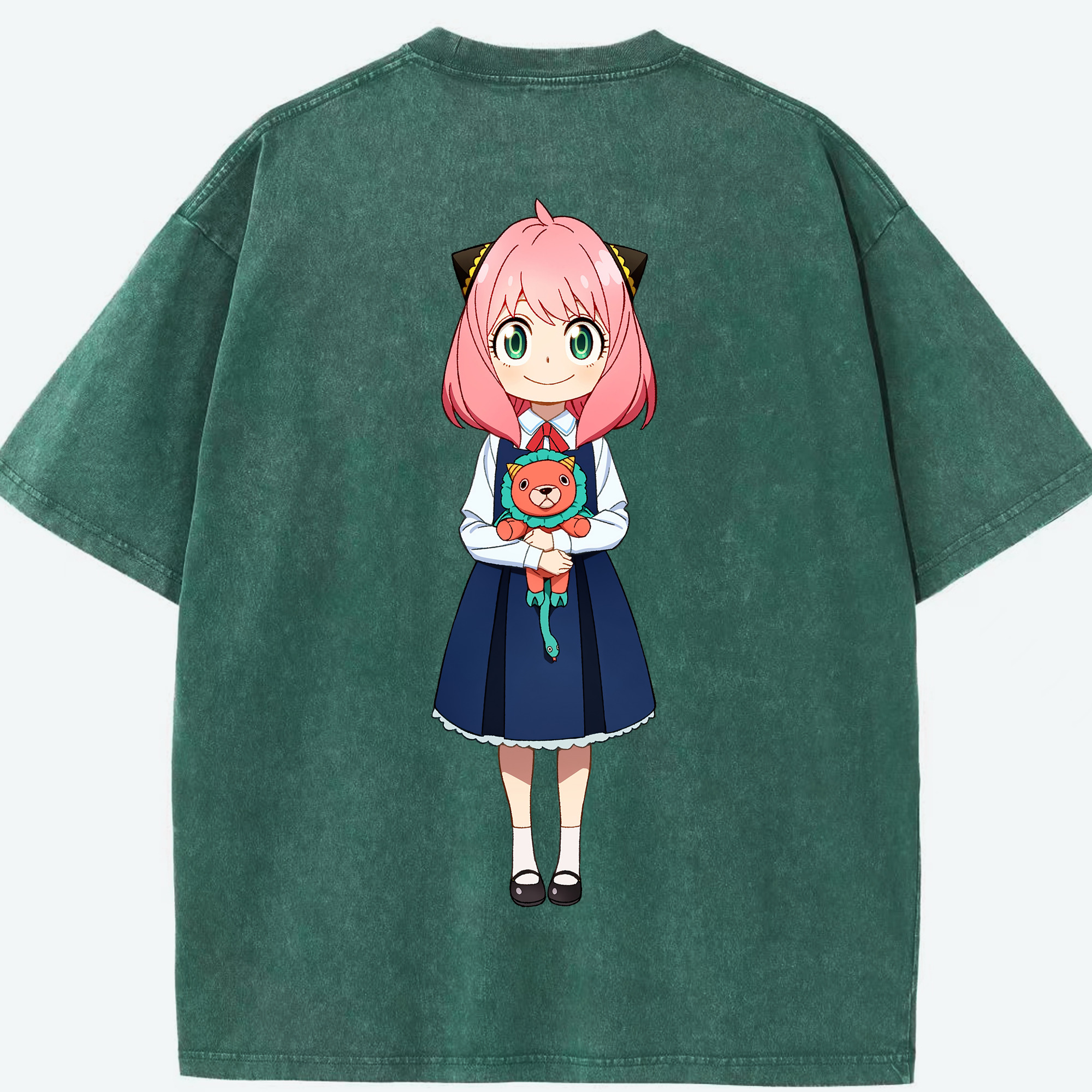 （画像用） SPY×FAMILY间谍家家酒 綿100% ヴィンテージ風 半袖Tシャツ（背面プリント）